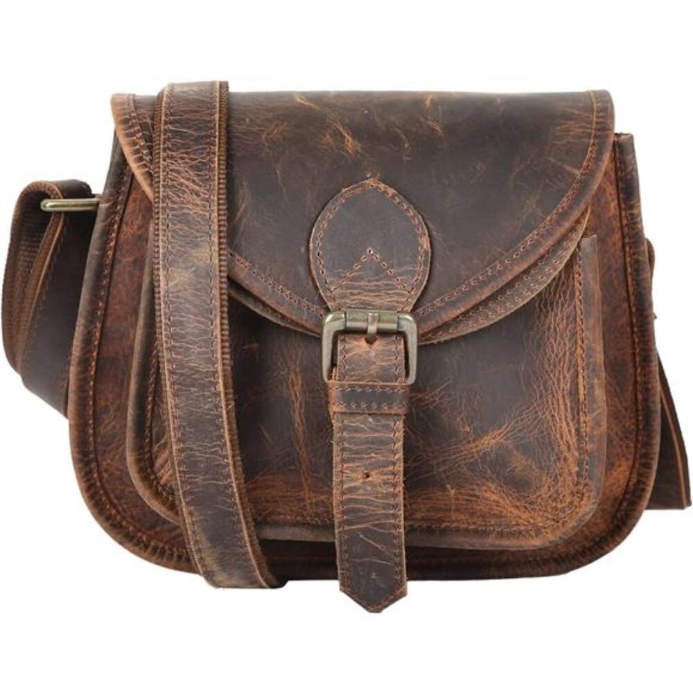 vintage crafts Leather Women's Hippe Leather Purse Crossbody Shoulder Bag